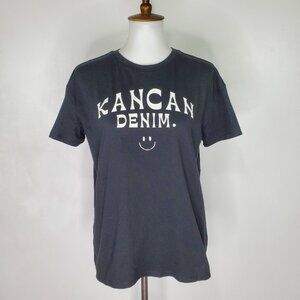 KanCan Denim Graphic T-Shirt 100% Cotton NEW NWT Size S